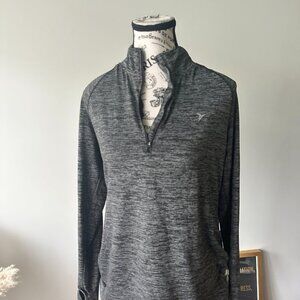 Old Navy Active Quarter-Zip Pullover Top, Size Maternity L, Black Heather
